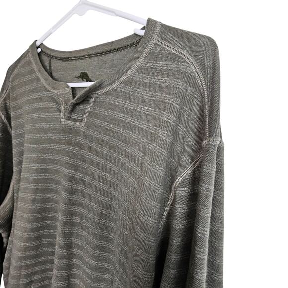 Tommy Bahama Sweater Knit Sweater Men Gray Striped Sweater Men Pullover Sweater - Picture 5 of 7